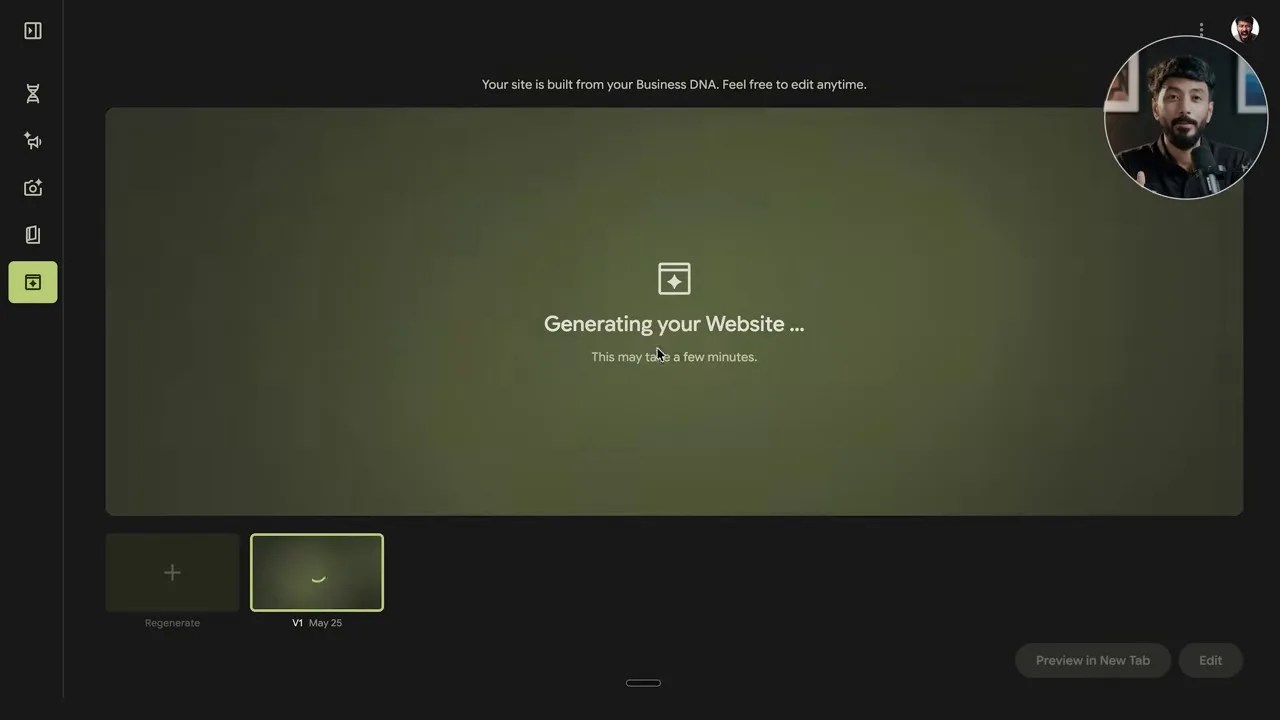 A clean, responsive preview of an automated landing page featuring H&M fashion items