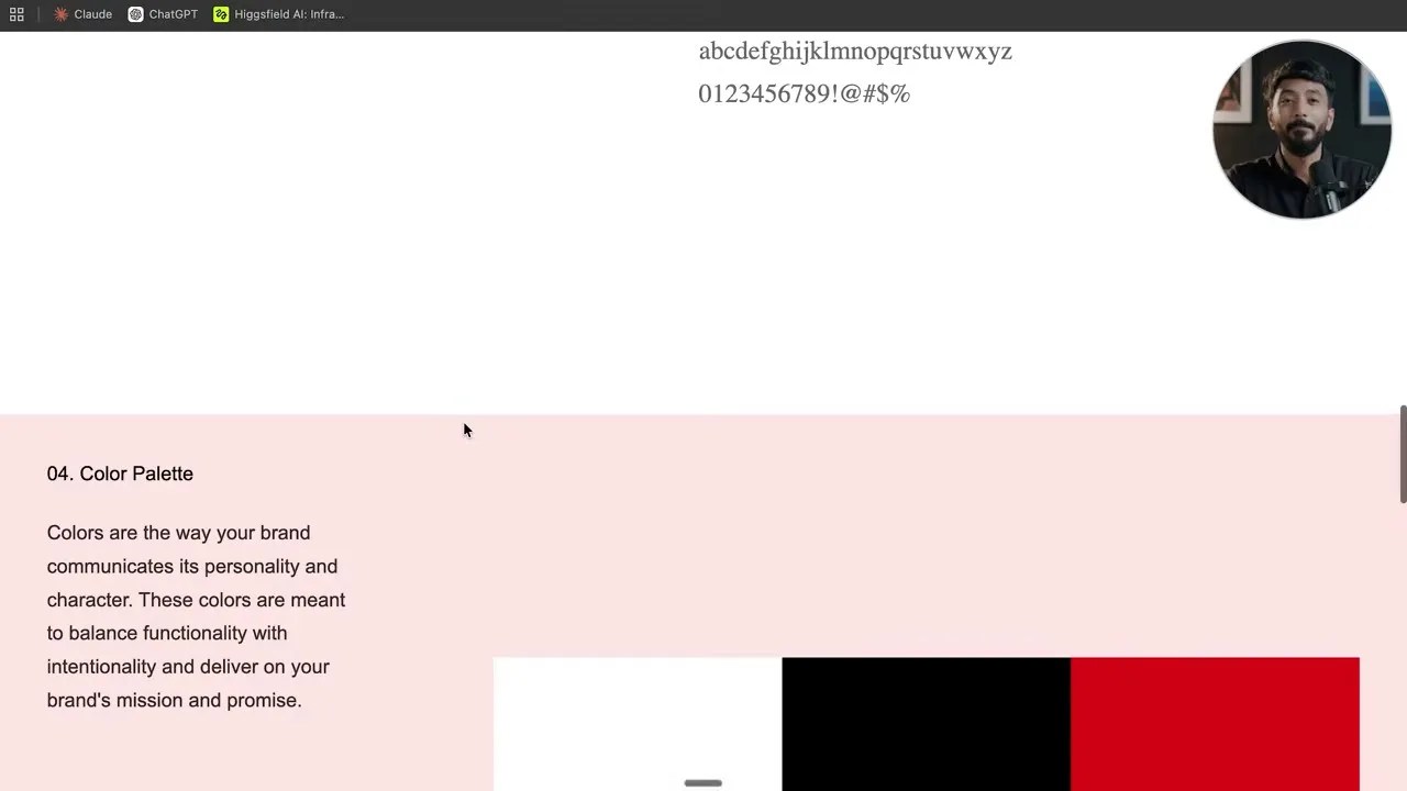 A multi-page corporate Brand Book detailing brand values, logo restrictions, typography, and color palette