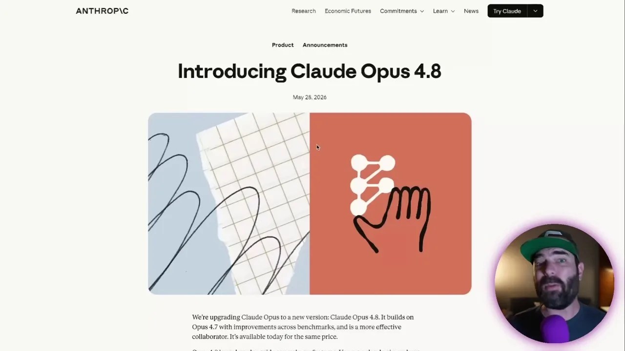 Anthropic Claude Opus 4.8 Announcement