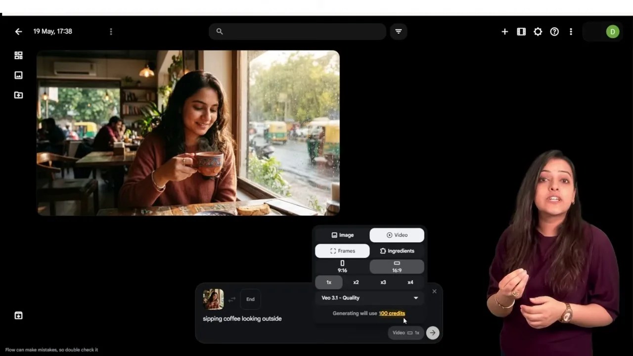 Comparison of different video generation models like Veo 3.1 Lite, First, and Quality