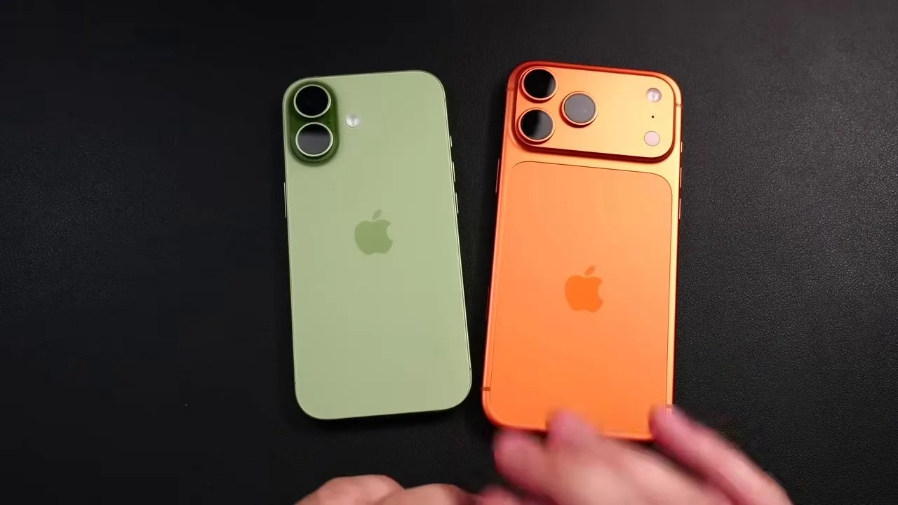 Comparison of the physical camera arrays, illustrating the missing third lens on the base model