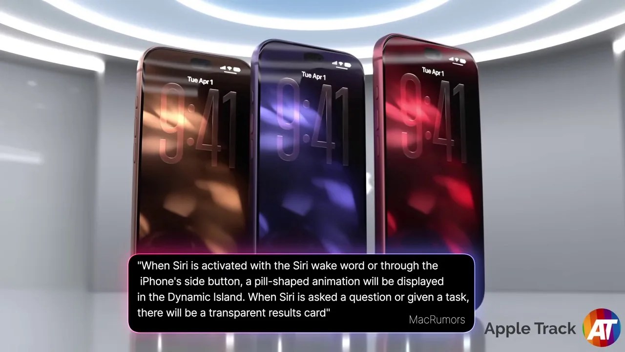 Concept showing Siri 2.0 interface integrated into the Dynamic Island