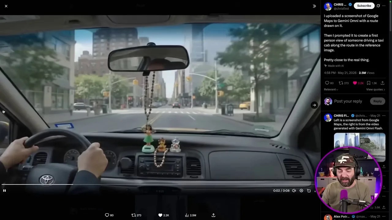 Gemini Omni Google Maps to Video Generation