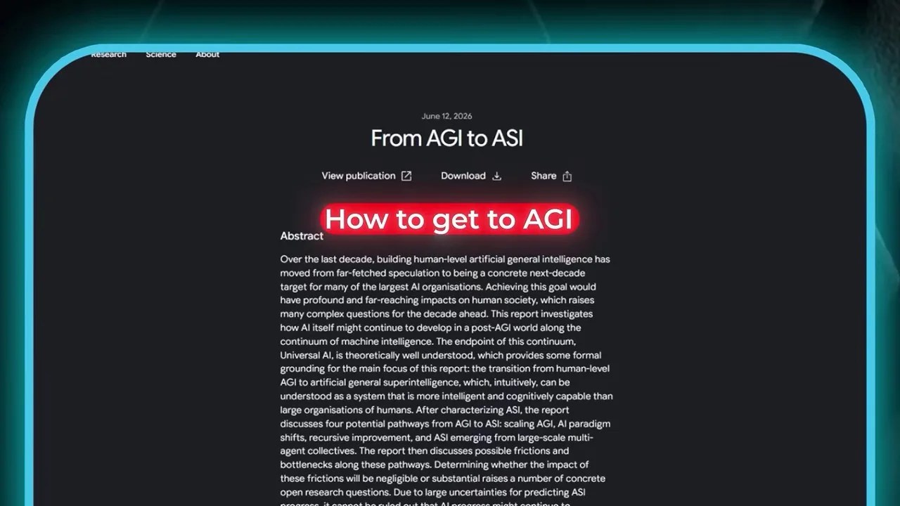 Google DeepMind paper titled From AGI to ASI