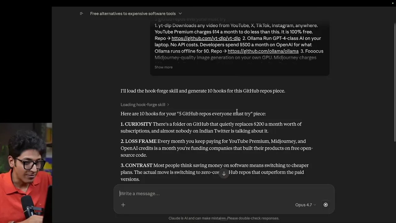 Hook Forge psychological content hooks output