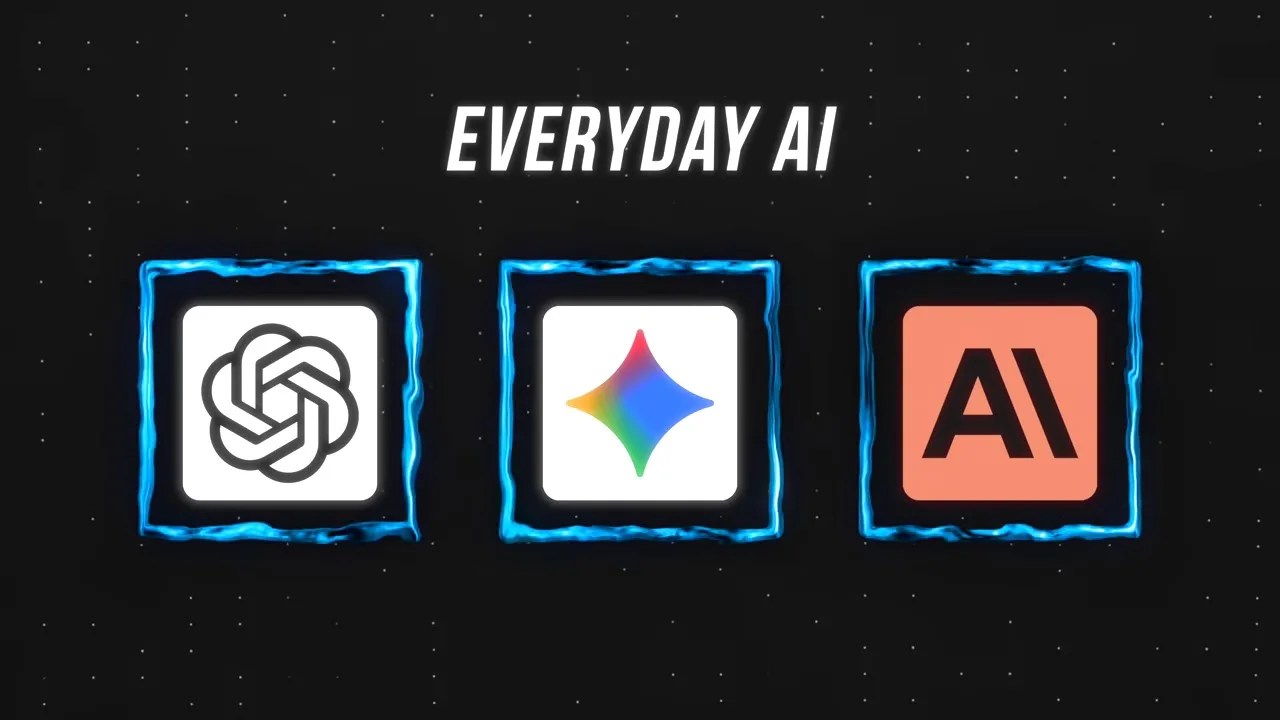 Logos of the three major AI chatbots: ChatGPT, Gemini, and Claude