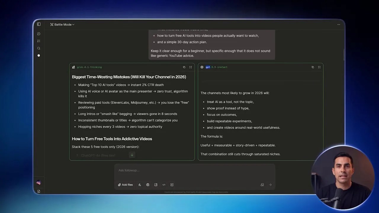 Menu transition from Battle Mode to Direct Chat.