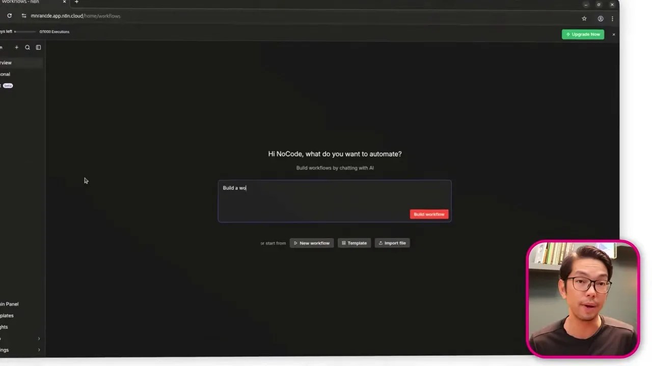 N8N's node-based visual workflow builder
