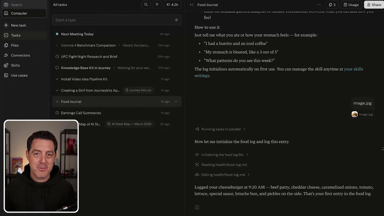 Screencast of the Perplexity Mobile App displaying the synced tasks list