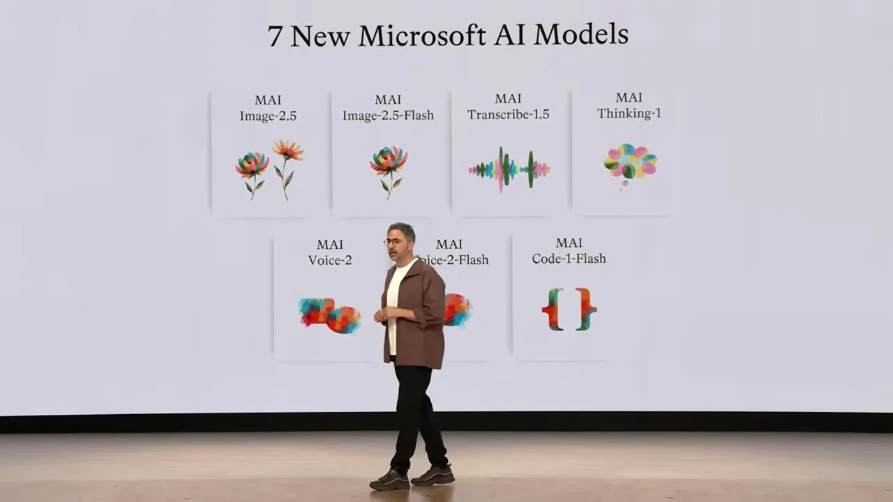 Slide comparing MAI Image 2.5 and Flash performance on image editing benchmarks