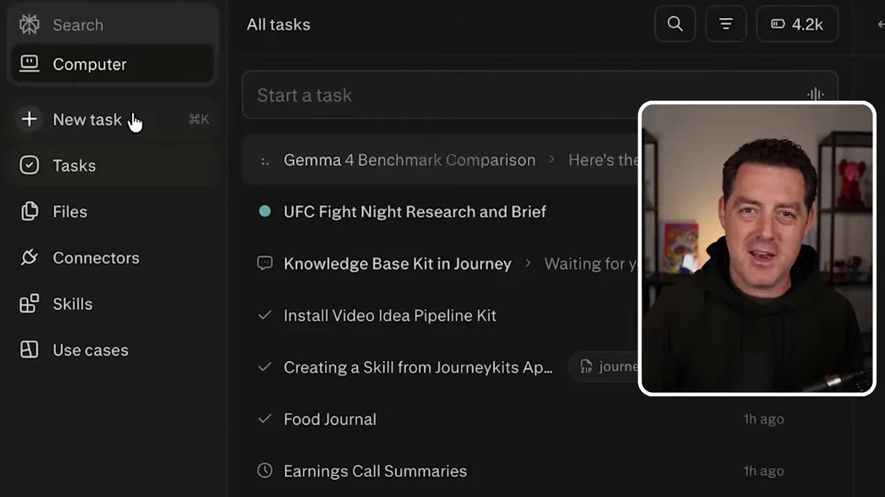 Task-oriented threading system UI