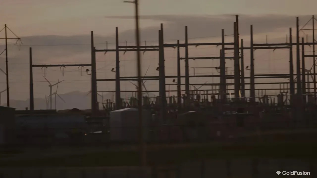Visual schematic comparing the power grid load of a single large hyperscale facility to a city of 200,000 homes